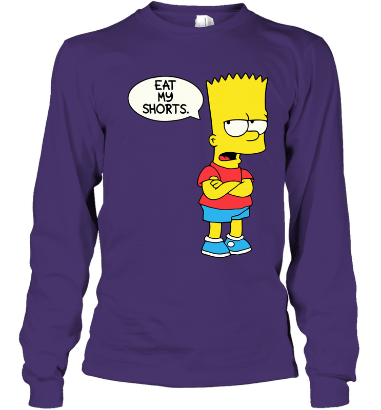 Comparison Exclamation point shocking The Bart Simpson School Ban of 1990 Eat My Shorts Youth Long Sleeve T- -  NFLFanGift