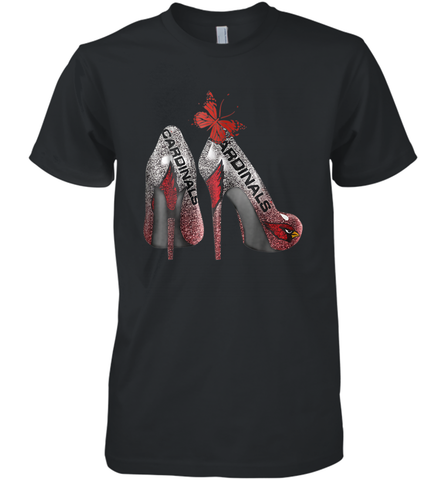 Arizona Cardinals High Heel Butterfly Rhinestone Tide NFL Men's Premium T-Shirt - NFLFanGift