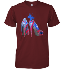 NFL Buffalo Bill Rhinestone High Heels Butterfly Rhinestone Tide Men's Premium T-Shirt - NFLFanGift
