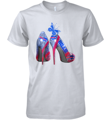 NFL Buffalo Bill Rhinestone High Heels Butterfly Rhinestone Tide Men's Premium T-Shirt - NFLFanGift