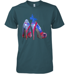NFL Buffalo Bill Rhinestone High Heels Butterfly Rhinestone Tide Men's Premium T-Shirt - NFLFanGift