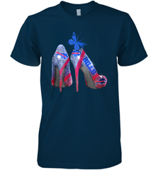 NFL Buffalo Bill Rhinestone High Heels Butterfly Rhinestone Tide Men's Premium T-Shirt - NFLFanGift