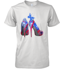 NFL Buffalo Bill Rhinestone High Heels Butterfly Rhinestone Tide Men's Premium T-Shirt - NFLFanGift