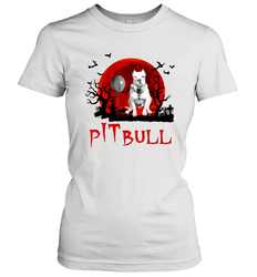 Halloween Stephen king IT Pitbull Moon Shadow shirt Women's T-Shirt - NFLFanGift