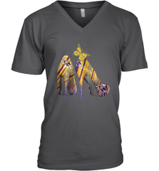 NFL Baltimore Ravens Steelers Rhinestone High Heels Men's Vneck - NFLFanGift