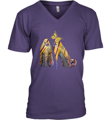 NFL Baltimore Ravens Steelers Rhinestone High Heels Men's Vneck - NFLFanGift