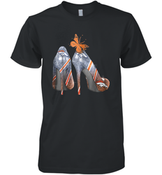 NFL Denver Broncos High Heel Butterfly Rhinestone Tide Men's Premium T-Shirt - NFLFanGift