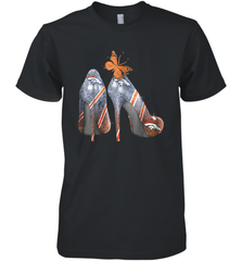NFL Denver Broncos High Heel Butterfly Rhinestone Tide Men's Premium T-Shirt - NFLFanGift