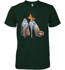 NFL Denver Broncos High Heel Butterfly Rhinestone Tide Men's Premium T-Shirt - NFLFanGift