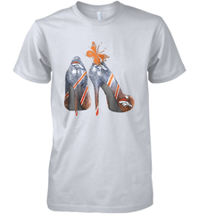 NFL Denver Broncos High Heel Butterfly Rhinestone Tide Men's Premium T-Shirt - NFLFanGift