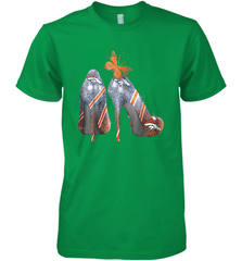 NFL Denver Broncos High Heel Butterfly Rhinestone Tide Men's Premium T-Shirt - NFLFanGift