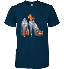 NFL Denver Broncos High Heel Butterfly Rhinestone Tide Men's Premium T-Shirt - NFLFanGift