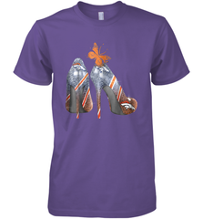 NFL Denver Broncos High Heel Butterfly Rhinestone Tide Men's Premium T-Shirt - NFLFanGift