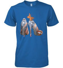 NFL Denver Broncos High Heel Butterfly Rhinestone Tide Men's Premium T-Shirt - NFLFanGift