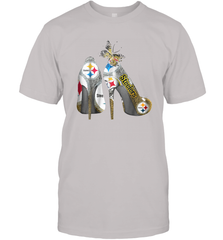 Pittsburgh Steeler High Heel Butterfly Rhinestone Tide Men's T-Shirt - NFLFanGift
