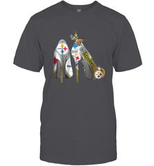 Pittsburgh Steeler High Heel Butterfly Rhinestone Tide Men's T-Shirt - NFLFanGift