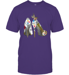 Pittsburgh Steeler High Heel Butterfly Rhinestone Tide Men's T-Shirt - NFLFanGift