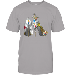 Pittsburgh Steeler High Heel Butterfly Rhinestone Tide Men's T-Shirt - NFLFanGift