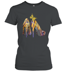 NFL Baltimore Ravens Steelers Rhinestone High Heels Women's T-Shirt - NFLFanGift