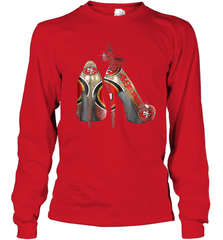 NFL San Francisco 49ers High Heel Butterfly Rhinestone Tide Youth Long Sleeve T-Shirt - NFLFanGift