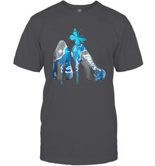 NFL Detroit Lions High Heel Butterfly Rhinestone Tide Men's T-Shirt - NFLFanGift