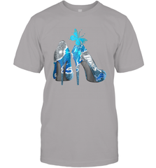 NFL Detroit Lions High Heel Butterfly Rhinestone Tide Men's T-Shirt - NFLFanGift