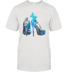 NFL Detroit Lions High Heel Butterfly Rhinestone Tide Men's T-Shirt - NFLFanGift