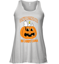 Don't Bother Me In Candy Coma Funny Snoopy Pumpkin Halloween Racerback Tank - NFLFanGift