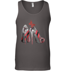 NFL Atlanta Falcons Rhinestone High Heels Tank Top - NFLFanGift