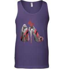 NFL Atlanta Falcons Rhinestone High Heels Tank Top - NFLFanGift