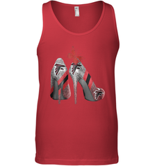 NFL Atlanta Falcons Rhinestone High Heels Tank Top - NFLFanGift