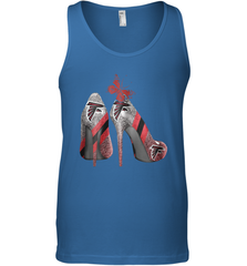NFL Atlanta Falcons Rhinestone High Heels Tank Top - NFLFanGift