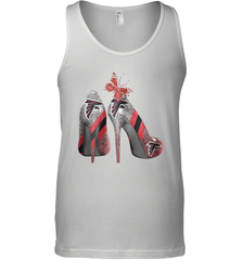 NFL Atlanta Falcons Rhinestone High Heels Tank Top - NFLFanGift