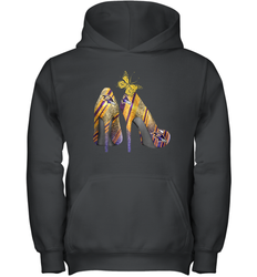 NFL Baltimore Ravens Steelers Rhinestone High Heels Youth Hoodie - NFLFanGift