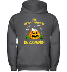 The Great Pumpkin Is Coming Snoopy Halloween Youth Hoodie - NFLFanGift