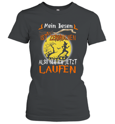 Mein Besen ist zerbrochen also geh ich jetzt Laufen Halloween Women's T-Shirt - NFLFanGift