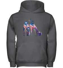 NFL New York Giants High Heel Butterfly Rhinestone Tide Youth Hoodie - NFLFanGift