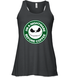 Starbucks Inspired Jack Skellington Coffee I'm A Nightmare Before Coffee Racerback Tank - NFLFanGift