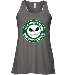 Starbucks Inspired Jack Skellington Coffee I'm A Nightmare Before Coffee Racerback Tank - NFLFanGift