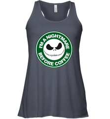 Starbucks Inspired Jack Skellington Coffee I'm A Nightmare Before Coffee Racerback Tank - NFLFanGift