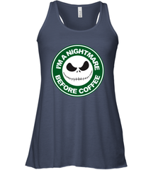Starbucks Inspired Jack Skellington Coffee I'm A Nightmare Before Coffee Racerback Tank - NFLFanGift