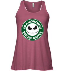 Starbucks Inspired Jack Skellington Coffee I'm A Nightmare Before Coffee Racerback Tank - NFLFanGift