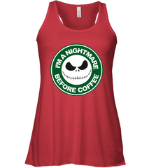 Starbucks Inspired Jack Skellington Coffee I'm A Nightmare Before Coffee Racerback Tank - NFLFanGift