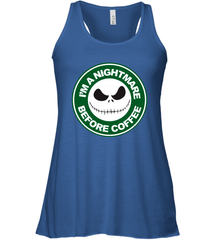 Starbucks Inspired Jack Skellington Coffee I'm A Nightmare Before Coffee Racerback Tank - NFLFanGift