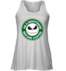 Starbucks Inspired Jack Skellington Coffee I'm A Nightmare Before Coffee Racerback Tank - NFLFanGift