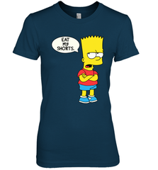 The Bart Simpson School Ban of 1990 Eat My Shorts Women's The Boyfriend Tee - NFLFanGift