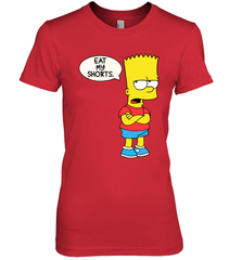 The Bart Simpson School Ban of 1990 Eat My Shorts Women's The Boyfriend Tee - NFLFanGift