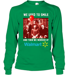 Horror character movie We used to smile and then we worked at Walmart Youth Long Sleeve T-Shirt - NFLFanGift