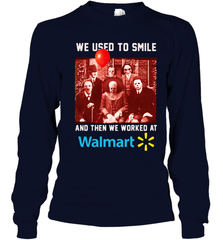 Horror character movie We used to smile and then we worked at Walmart Youth Long Sleeve T-Shirt - NFLFanGift