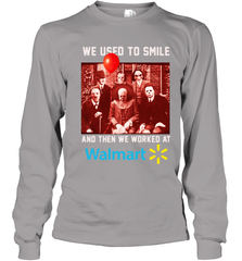 Horror character movie We used to smile and then we worked at Walmart Youth Long Sleeve T-Shirt - NFLFanGift